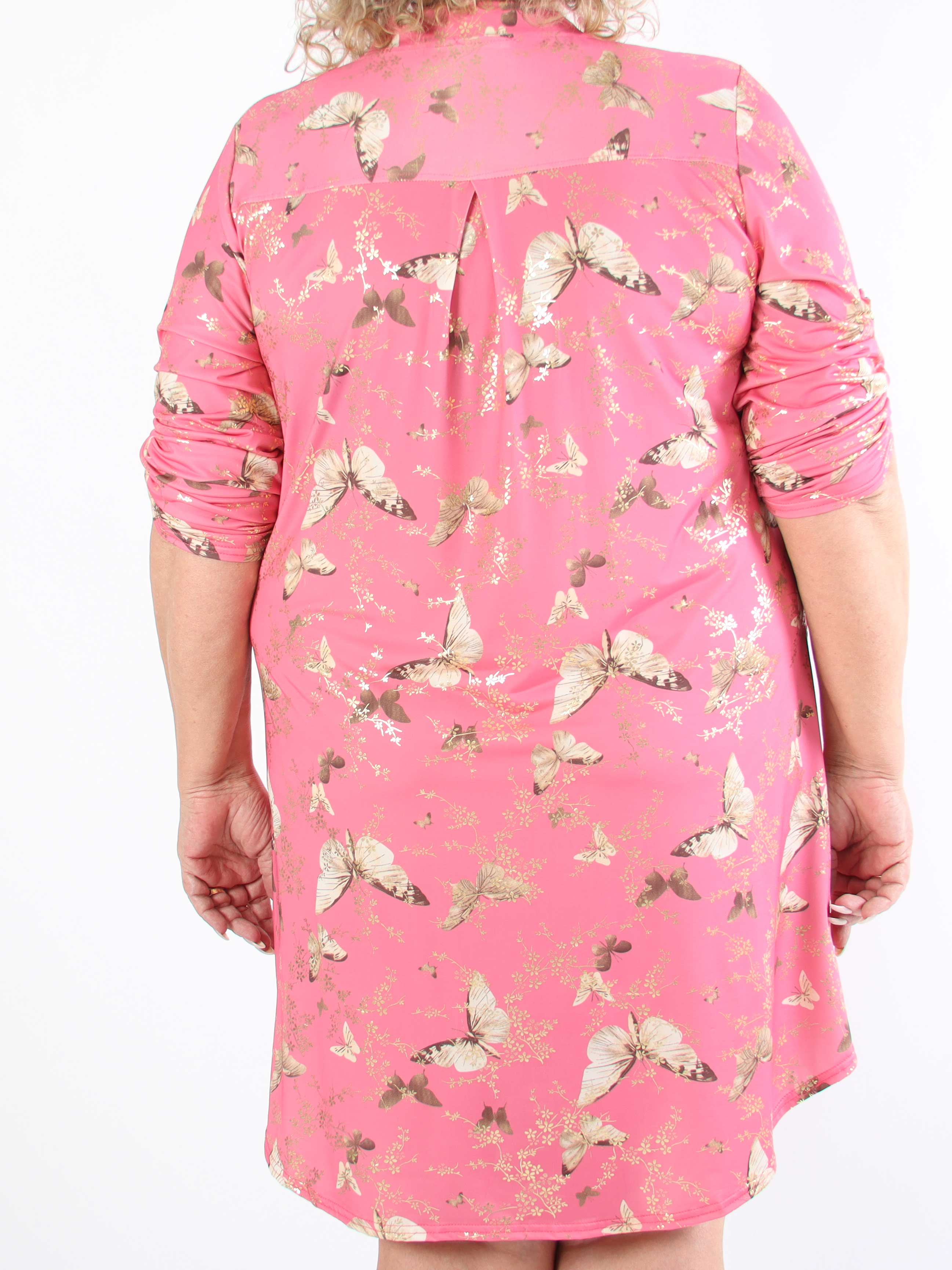 Ebba Butterfly - Elastisk plus size-klänning med fjärilar